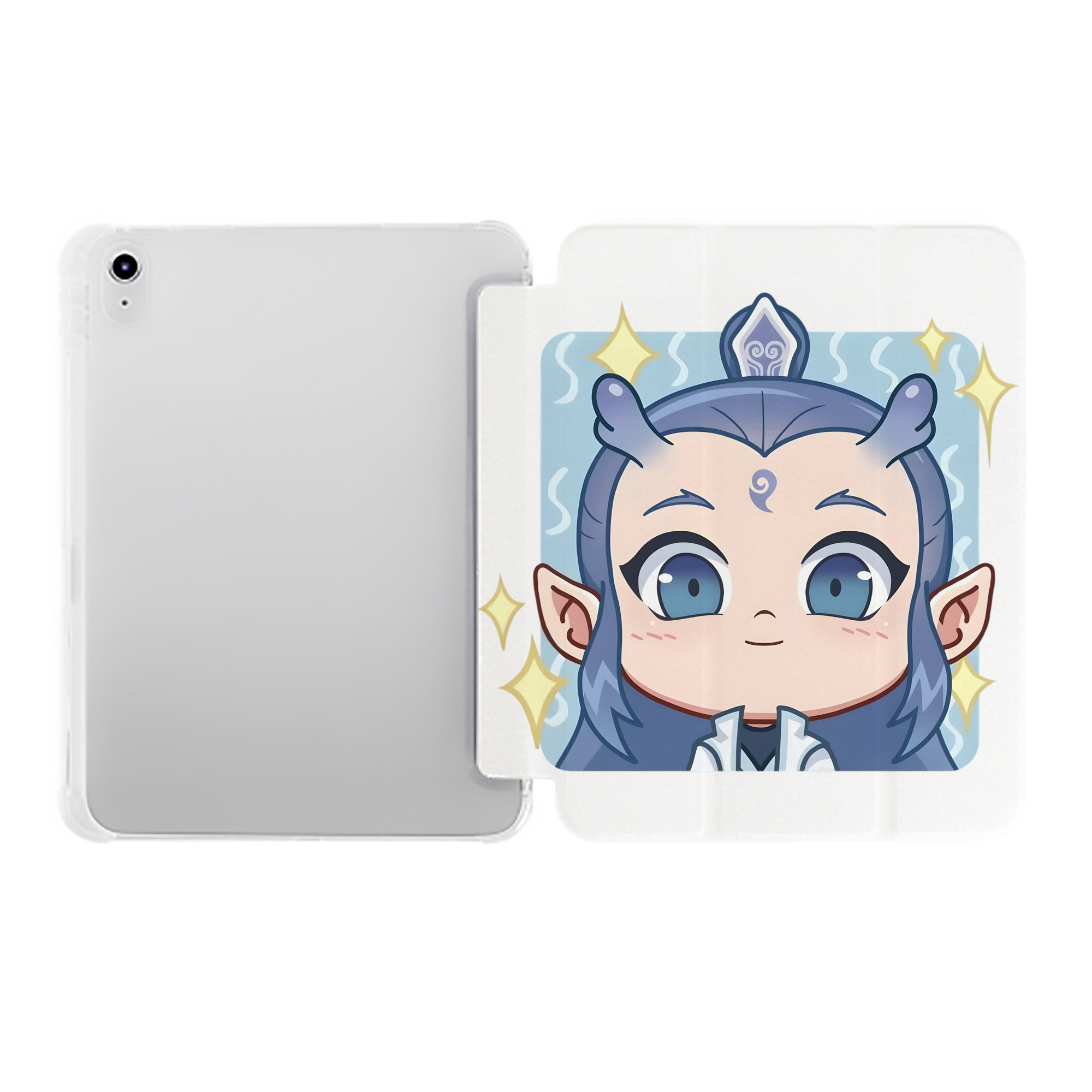 （画像用） Ne Zha 2 ナタ 魔童の大暴れ IPad ケース ペン収納付き 三つ折りスタンド PUレザー×シリコン 対応機種9.5/10.5/10.9インチ